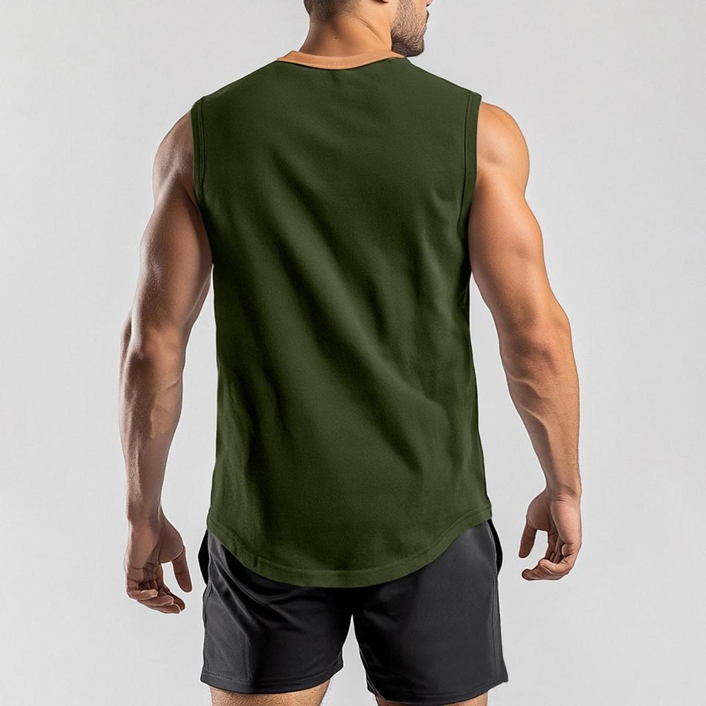 Heren Casual Half-open Mouwloos Onderhemd Sport Vest