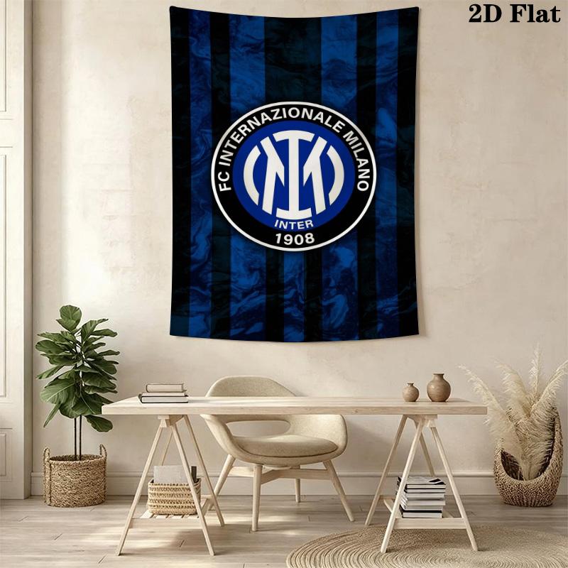 Inter Milan Iconic Crest Design Bedding 1 Duvet Cover 2 Pillowcase Without Core Christmas Birthday Gift Bedding Set