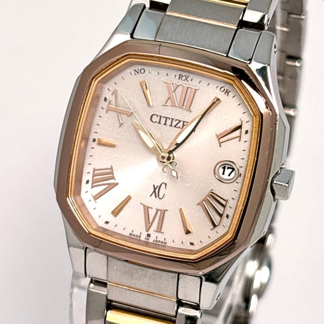 Used [Operation Radio Reception] Citizen XC Ladies Watch Roman Date Square