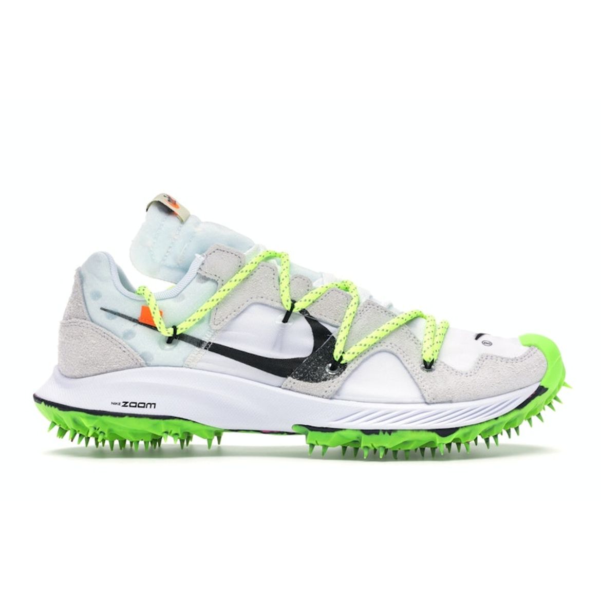 

Nike Off-White x Air Zoom Terra Kiger 5 Athlete in Progress - Белые женские кроссовки Metallic-Silver-Sail-Safety-Orange CD8179-100 40