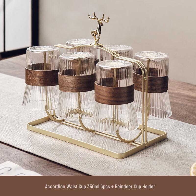 Handun Heat-Resistant Glass Cup & Holder Set