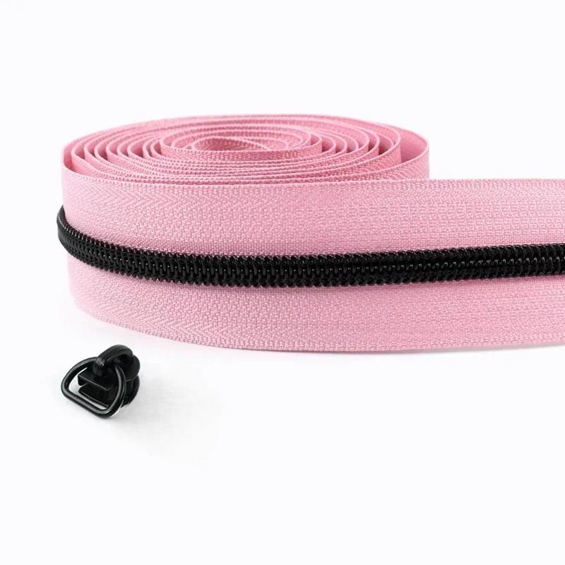1-5M 5# Meetee Nylon Zippers with Zip Puller Sliders Bag Jacket Zips Tape By The Meter Plastic Coil Zipper Sewing Accessories