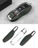 Leather Key Key Car Key Protector for Porsche 718 Case, Cover, Macan, Cayenne, Panamera, 911, Boxster, Cayman, (Midnight Green)