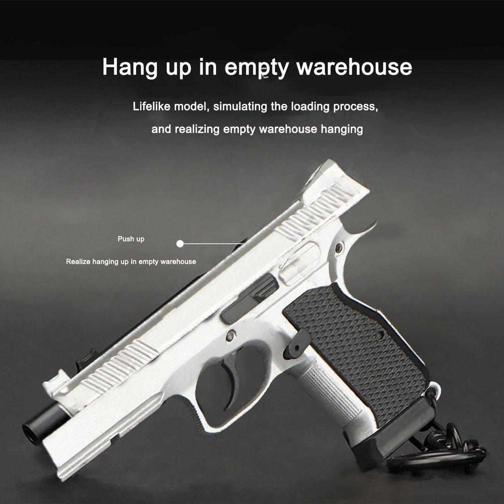 Klíčenka ve tvaru taktické pistole Odnímatelné mini přenosné dekorace Řetízkový kroužek