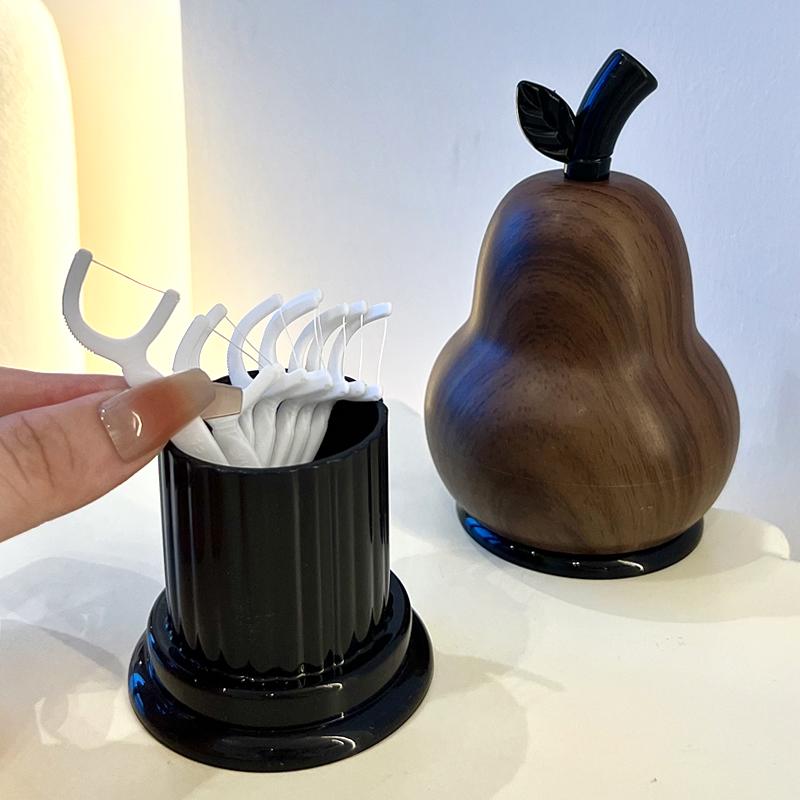 Medieval Style Toothpick Box Household Light Luxury Cotton Swab Dental Floss Storage Box Creative Toothpick Jar