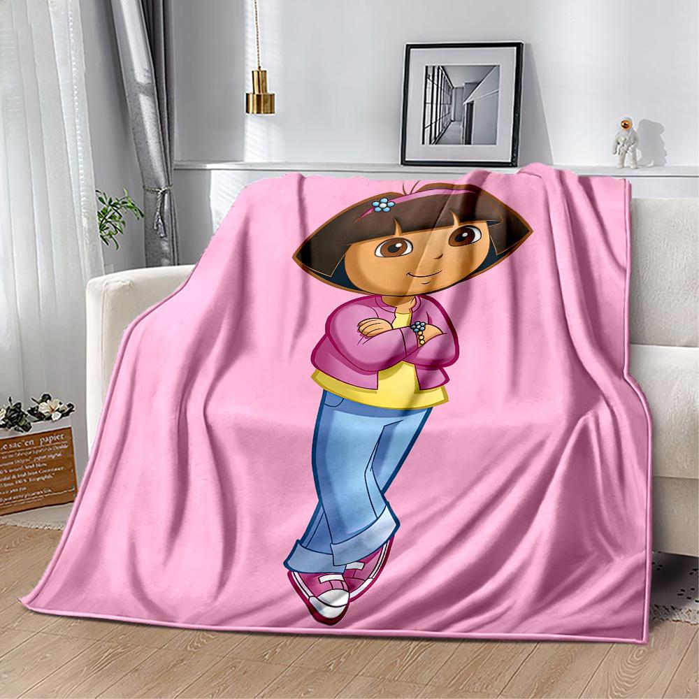 Dora Explorer Blanket Durable Comfort Perfect for Sofa Livingroom Couch All-Season Use Modern Style Unique Gift for Family and Friends Camping