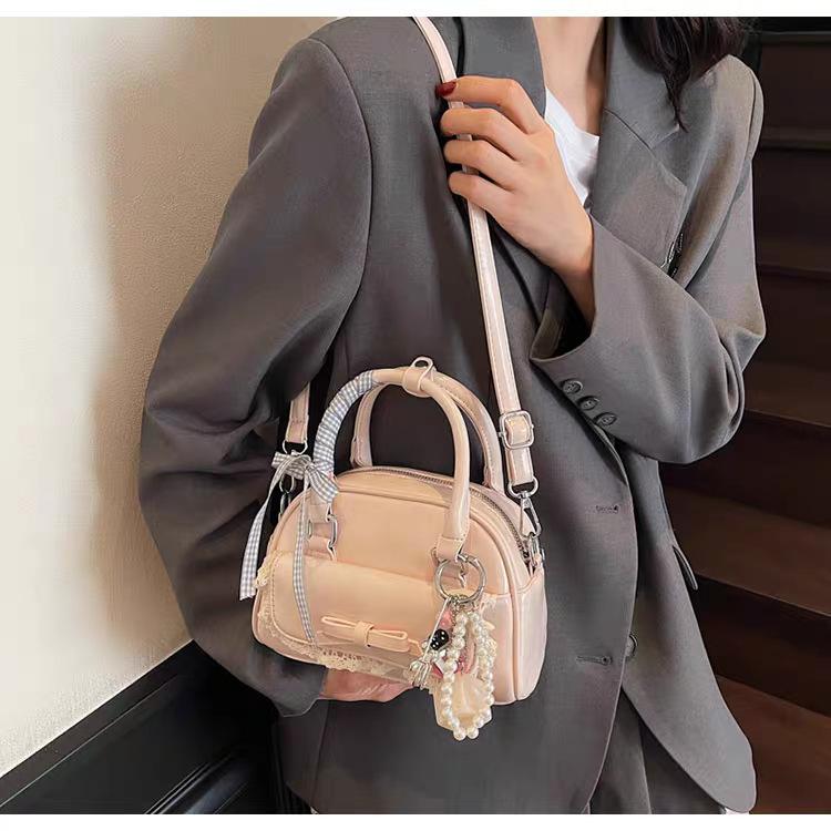 

Женская однолямочная сумка в корейском стиле, простая, универсальная, с бантом, высококачественная, поперечная 20x8x13 single package