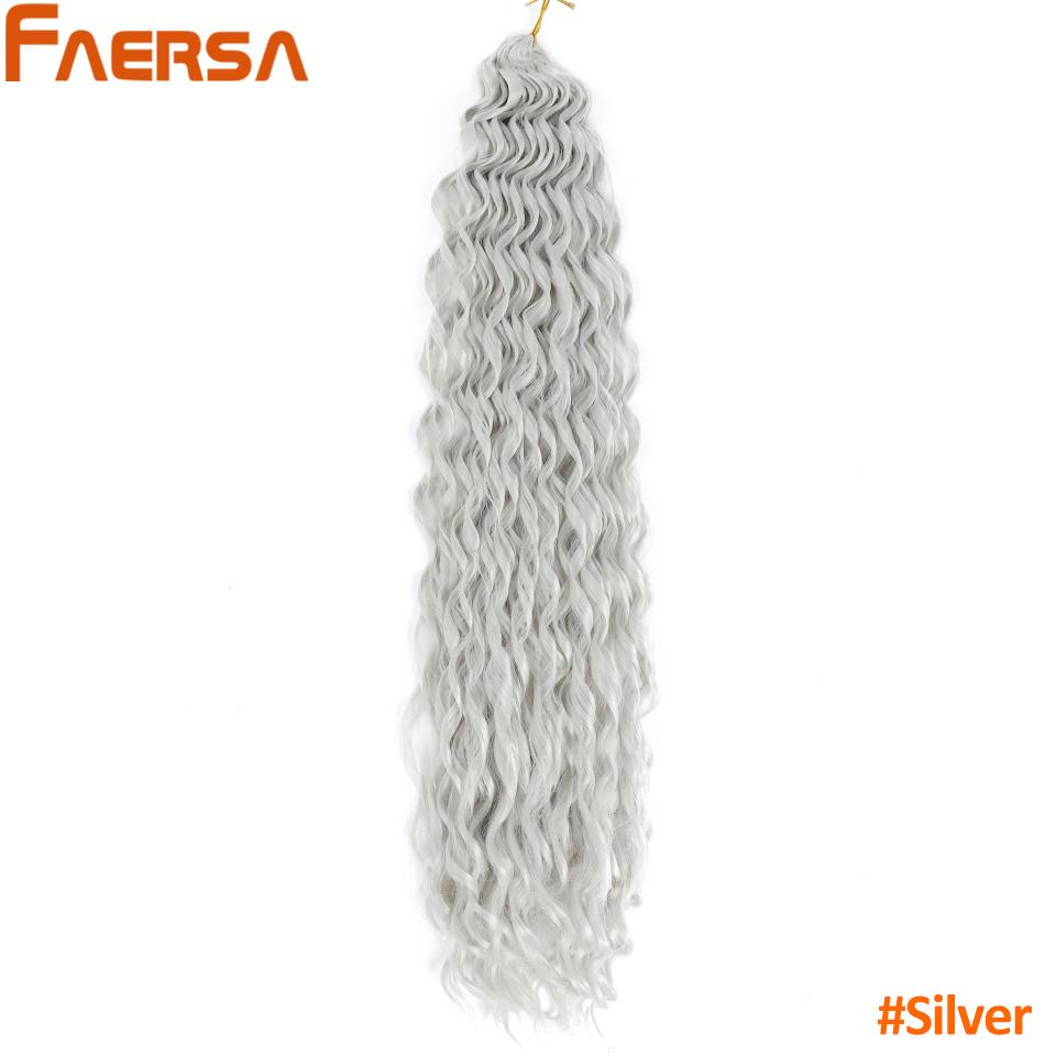 Häkeln Sie Zöpfe, lose Wasserwellen-Flechthaarverlängerungen, Afro-Locken, natürliches lockiges Blond, Rosa, Lila, Rot, Häkelhaar für Frauen