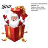 Indoor Outdoor Holiday Decor Santa Gift Box Sticker Christmas Static Window Decal Removable Waterproof Pattern PVC Decal for Glass Doors Windows,