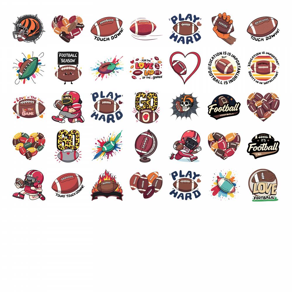 35pcs Fun Football Stickers Cartoon Football Stickers DIY Stickers For Notebook Luggage Mobile Phone Cup Suitcase Fridge