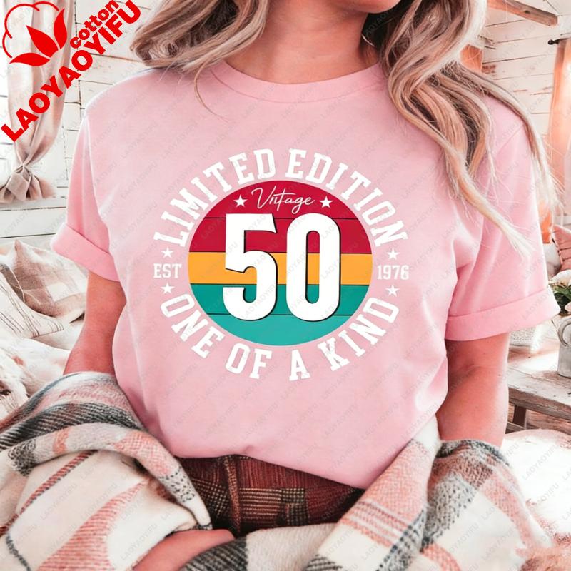Custom Vintage Limited Edition Cassette Graphic Tshirt Personalized 1976 Shirt 50th Birthday Gift For Wounisex Unisex Shortsleev
