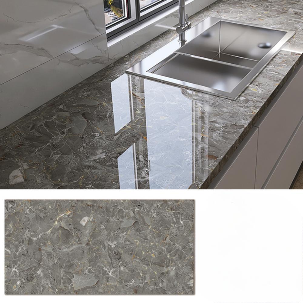 Marble Kitchen Oil-Proof Film Stove Waterproof Moisture-Proof Self-Adhesive Wallpaper Countertop Cabinet Renovation Tile Sticker