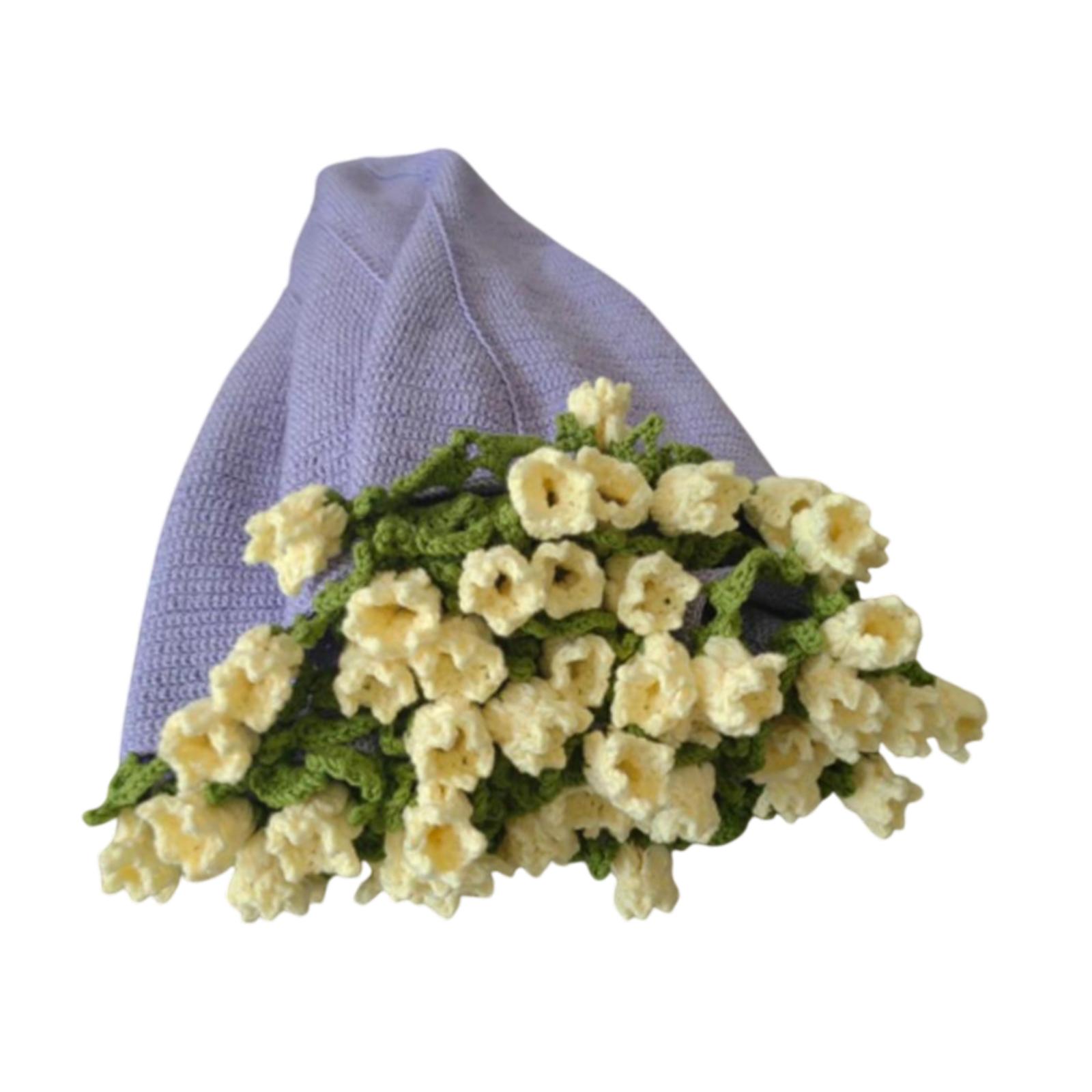 DIY Unfinished Flower Blanket Crochet Kit Gift Crochet Starter Kit for Enthusiast Beginners Handmade Crochet Kit Crochet Yarn