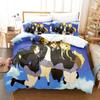 K ON Light Music Club Bedding Set 3PCS Anime Girl Band Guitar Drum Keyboard Character Print Duvet Cover All Sizes Customizable