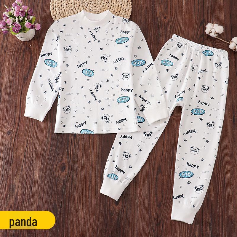 Zhongling Kinder Reine Baumwolle Herbst Unterwäsche Set - Unisex Pyjamas für Jungen und Mädchen
