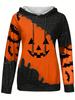 Halloween Women's Tops Fashionable Loose Hoodies Casual and Comfortable Printed Long Sleeve Hooded Sweatshirts