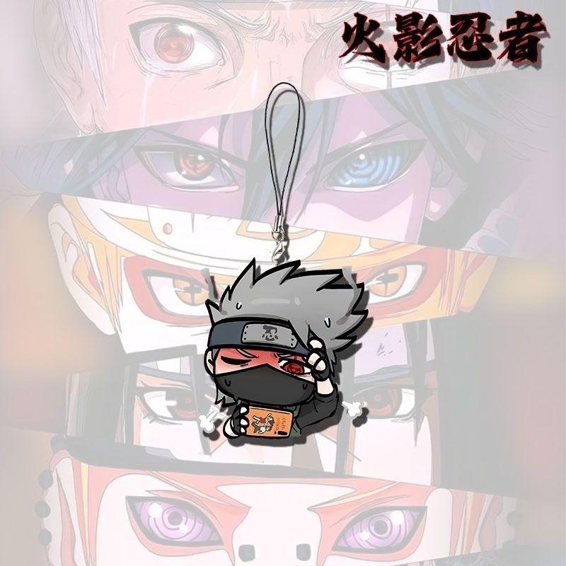 

Naruto Anime peripheral mobile phone chain keychains cartoon car pendants decoration cute schoolbag acrylic keychain accessories