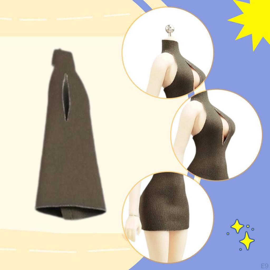 1/12 Action Figure Clothes Doll Costume Accessories Mini Dress Trendy Up Women for 6 Inch