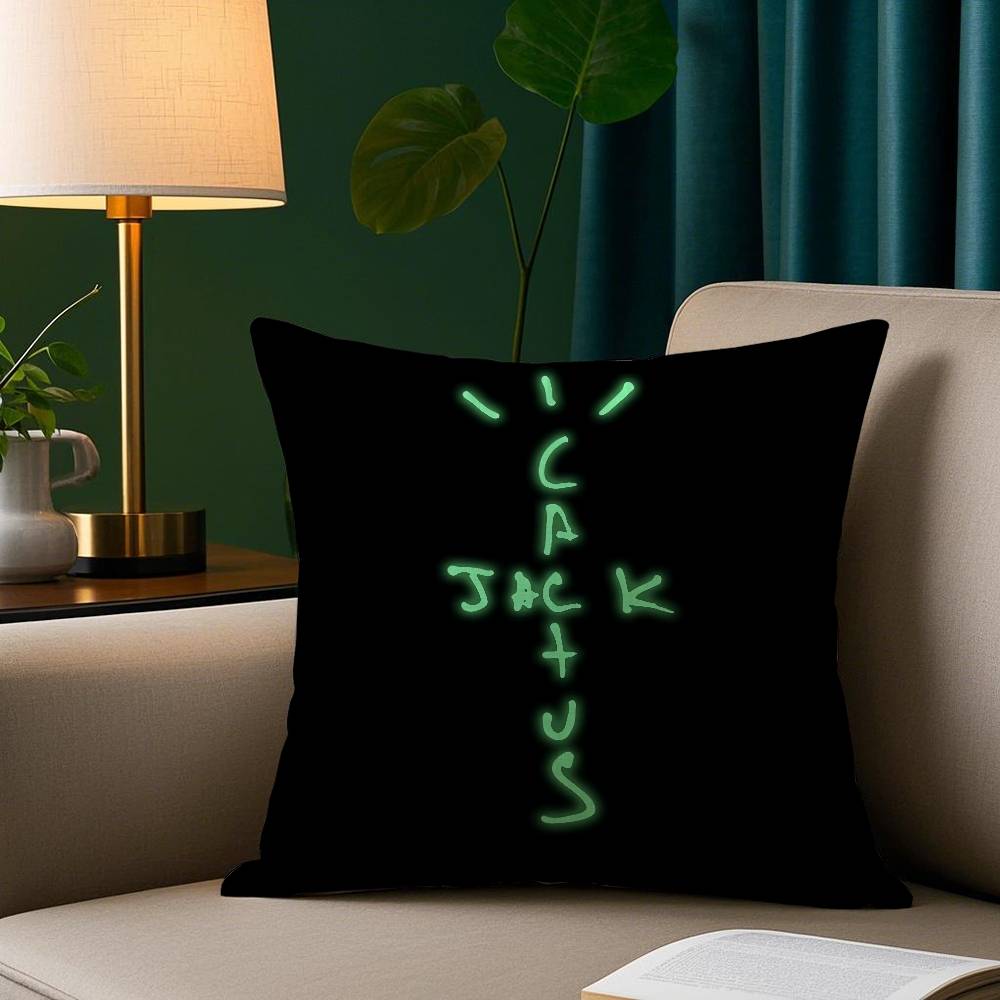 

Cool CCactus jack Pillow Case Short Plush Print Cushion Cover Square Throw Pillow Covers Sofa Home Decor 30x30cm
