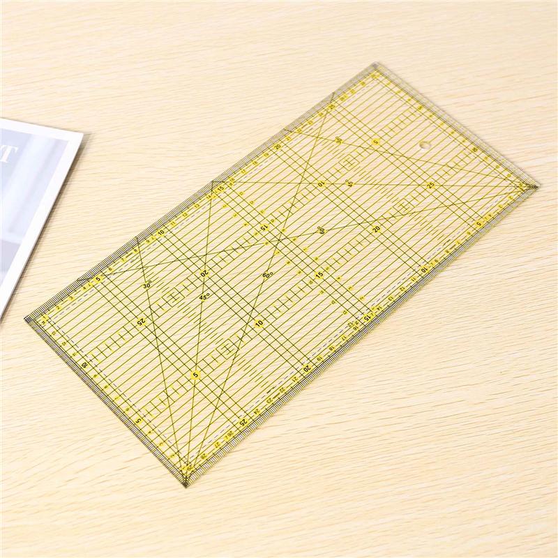 3X Cutting Ruler Multi-Purpose Patchwork Cloth Quilt Ruler Diy Garment Design Drawing Cutting Craft Ruler 30 X 15Cm