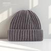 Large Size Face Slim Hat for Women Autumn and Winter Solid Color Thick Knitted Hat  Cold Proof and Versatile Ear Protecting Wool Hat for Men