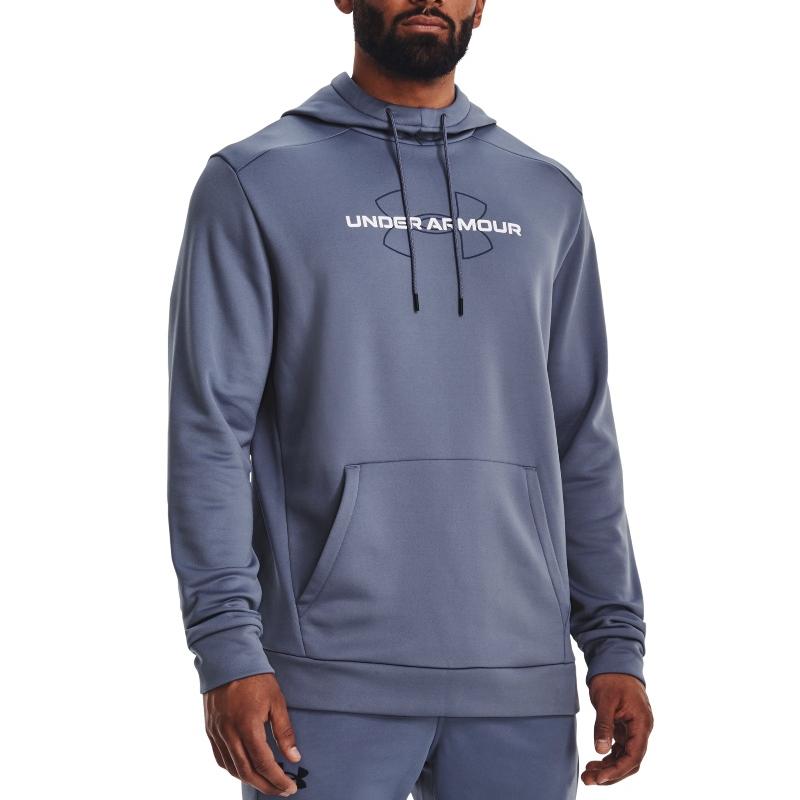 Under Armour Logo Buchstaben Print Kordelzug Hoodie Herren Oberteile Blau 1373356-767