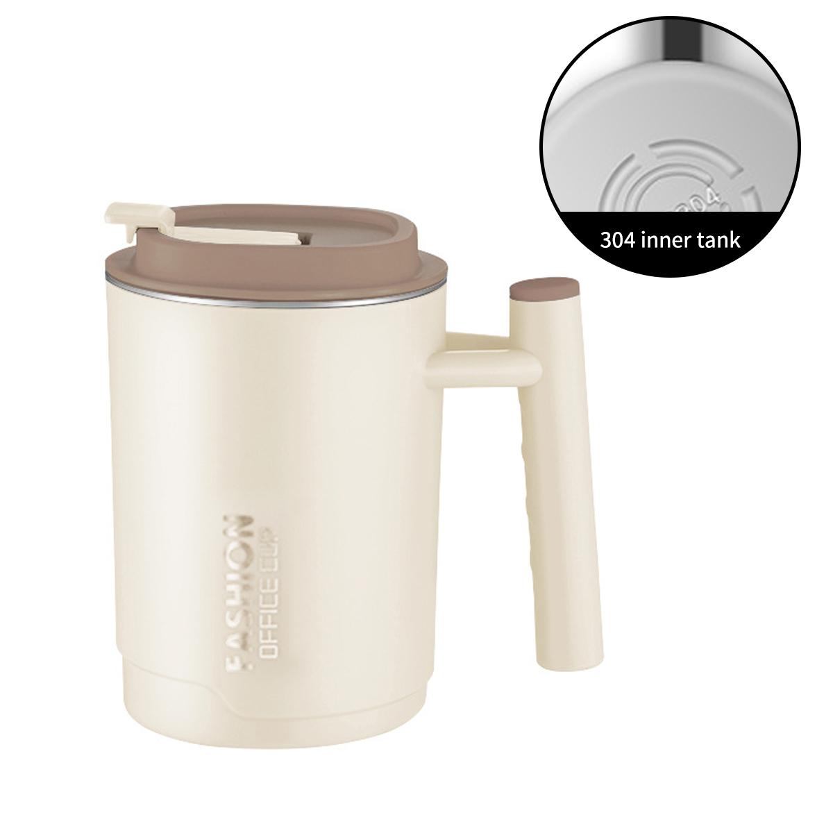 

Съемная двухслойная кофейная чашка с ручкой, портативная, с термоизоляцией, для молока и кофе, школьная, офисная, герметичная, для питья, drinkwar 401-500ml бежевый