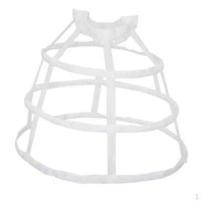 Fabric Dress Hoop Petticoat Underskirt For Wedding Bridal Pageant Party - White, Small