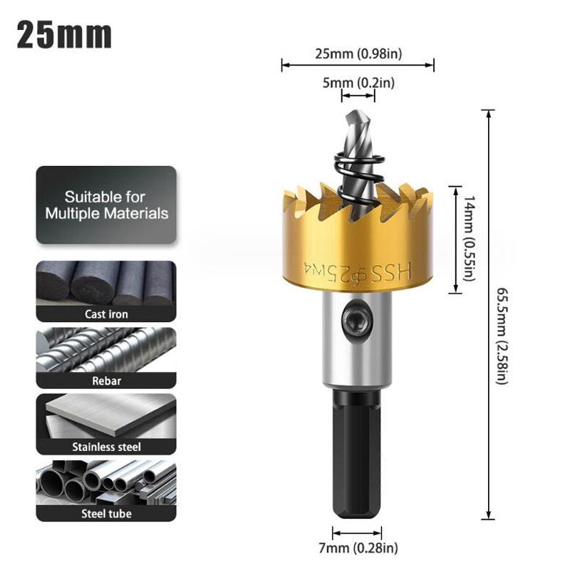 HSS Bi-Metal Hole Saw Kit with Drill Bits for Cutting Metal Stainless Steel Iron And Wood Hole Saw Cutter