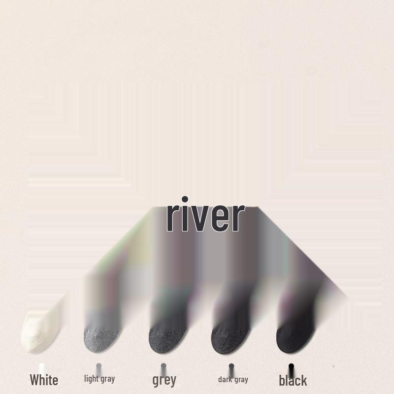 Women's Autumn Thin Pure Cotton Grey Over-the-Knee Socks - Compression & Slimming High-Top Calf Length