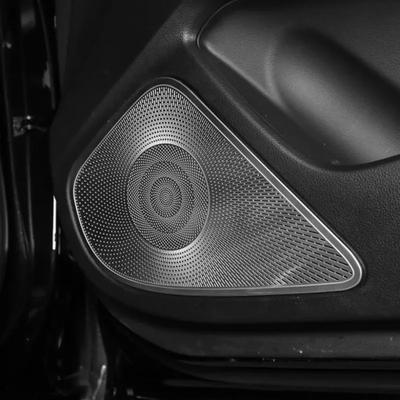 Car Door Speaker Cover For Genesis G70 Stainless Steel Interior Moulding Decoration Loudspeaker Panel Stickers Car Accessories