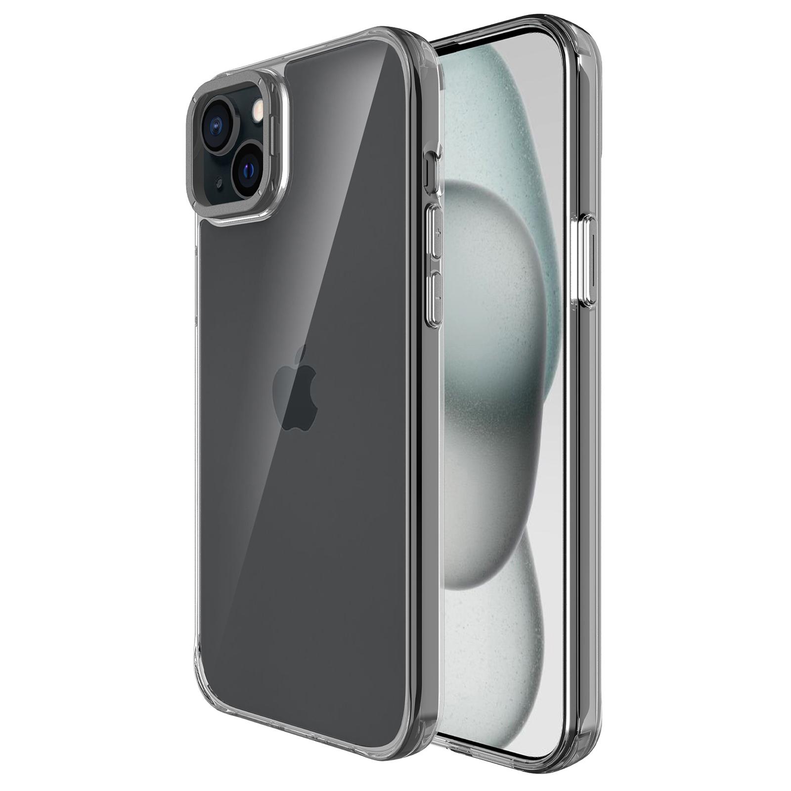 

For iPhone 14 Case Shockproof TPU+PC Phone Back Cover with Metal Lens Kickstand Blue