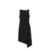 CO*S Women's Retro Irregular Sleeveless Long Skirt - 2025 Spring/Summer Slim Pleated Dress