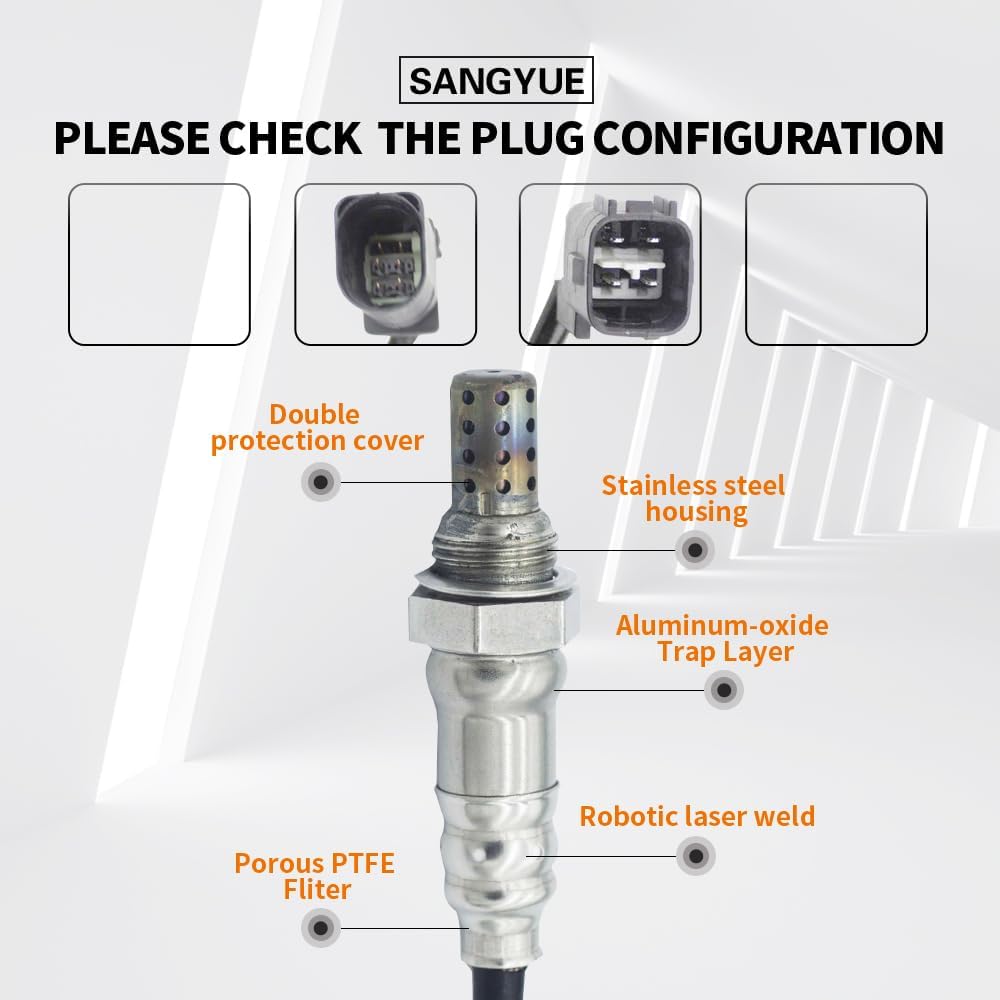 2X Oxygen O2 Sensor 1 & 2 for 2013-2014 Hyundai Santa Fe Sport 2.4L; 2014 Kia Optima Sportage 2.4L Upstream + Downstream