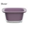 Space Saving Kitchen Organizer for Vegetables Double Layer Drain Basket, Fruit And Vegetable Washing Bowl, Transparent Bowl with Holes PET Fine