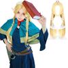 [NOKIJP] Marsil Cosplay Costume with Wig, Dungeon Meshi Cosplay, Marsil Cosplay One-Piece Dress, Dungeon Meshi Cosplay Costume for Adults, School Fest