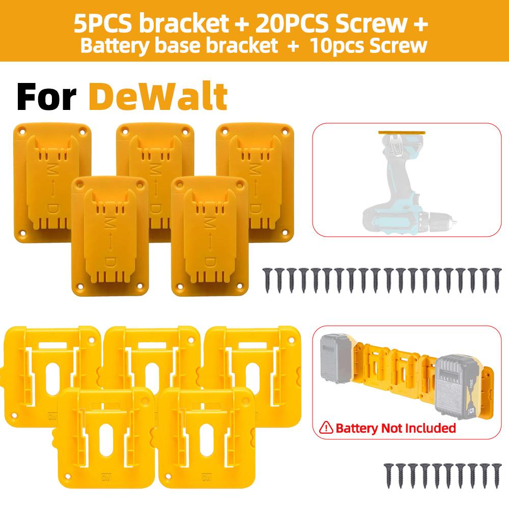 5pack for Makita/Dewalt/Milwaukee18V Tool Holder Drill Wall Mount Machine Storage Bracket for Display Stand Rack Fix Device Hang