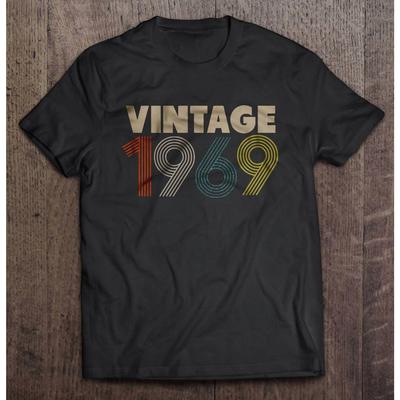 Herren Lustiges T-Shirt Mode-T-Shirt Vintage 1969 Damen-T-Shirt Herren Baumwoll-T-Shirt T-Shirts Oberteile Anime Harajuku Streetwear