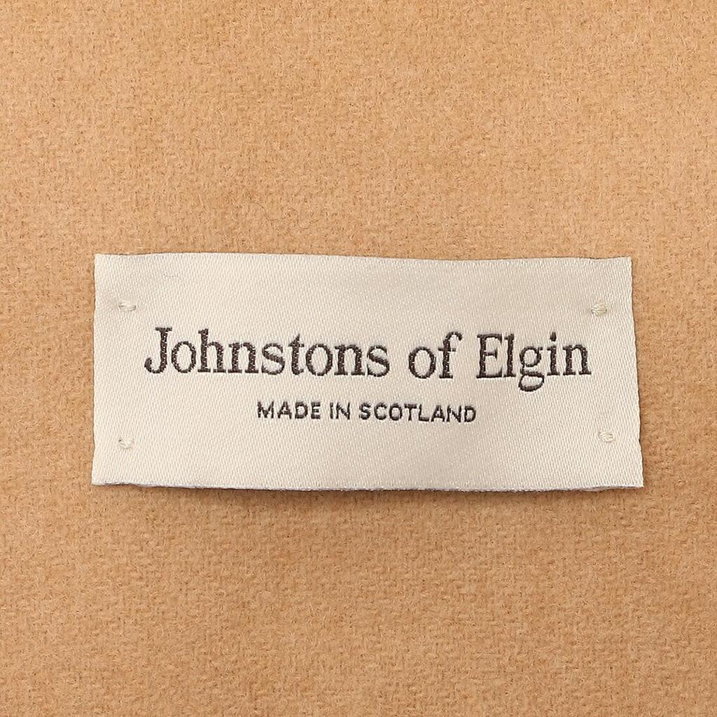 Johnstons JOHNSTONS WDC01797 Medium Size Scarf, Beige/Brown, Men's/Women's, HB4315, [Used]