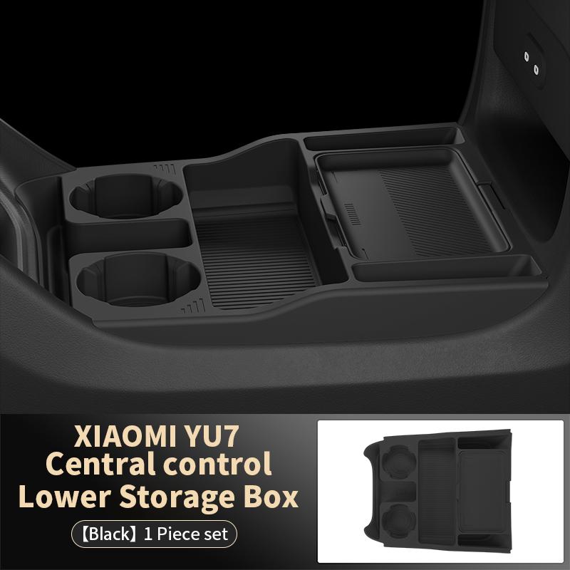 For Xiaomi SU7 YU7 2024 2025 2026 Storage Box Center Armrest Hidden Box Cup Holder Organizer Interior Accessories