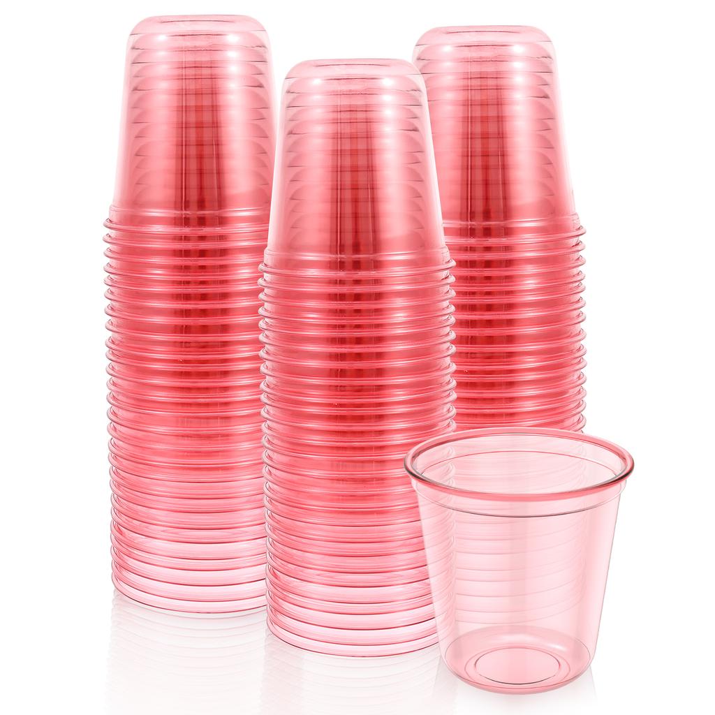 100/50Pcs Plastic Drink Cup 12oz Wine Glasses Crystal Cocktail Cups Cold Drinking Party Glasses for Wedding Party Dessert Cup