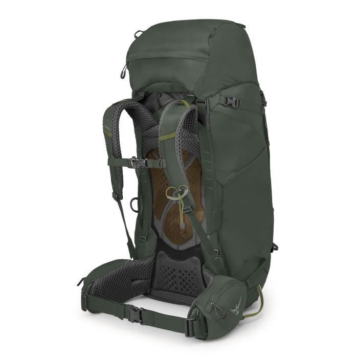 Sac à dos - osprey - kestrel 68 l/xl - vert olive - housse de pluie - usage intensif