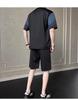 Hong Kong Style Tie-Dye Men's Sportswear Set - Summer 2026 Trendy Short Sleeve & Shorts