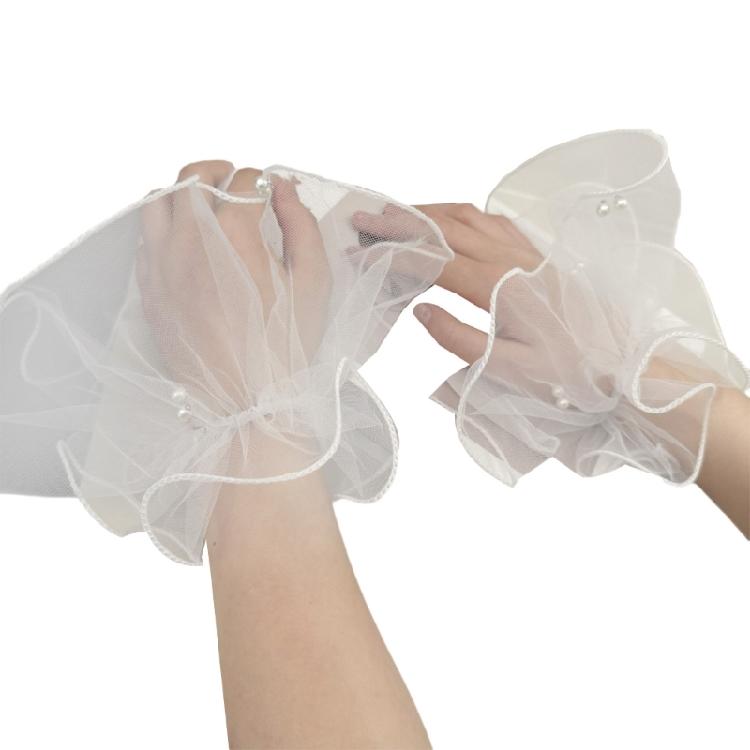 Elegant Sheer Lace Arm Sleeves Protectors Elastic Cuff Sleeves For Wedding Event Dressingup Decorative Arm Accessories