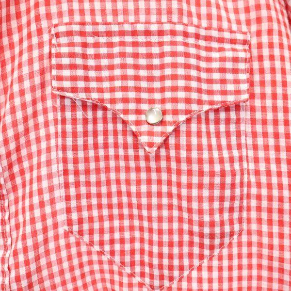 RockMount 70s Made in USA Vintage Gingham Check Pattern Long sleeve Western shirt Men's Used