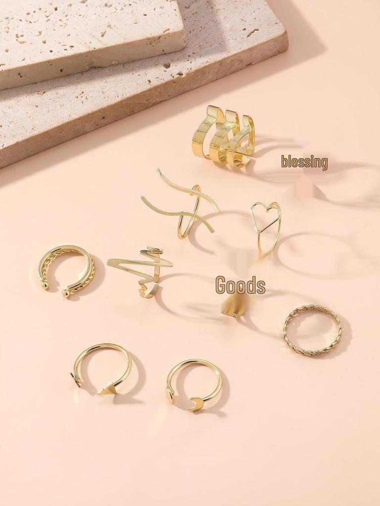 Trendy Women's Rings - Niche Design with a Fashionable, Luxurious, and Cool Style. Index Finger Ring Set.