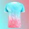 Fitness-T-Shirt 3D-Druck Schnelltrocknend Kurzarm Rundhals-T-Shirt für Sommer Outdoor Freizeit Laufen Training Sport Damen-T-Shirt