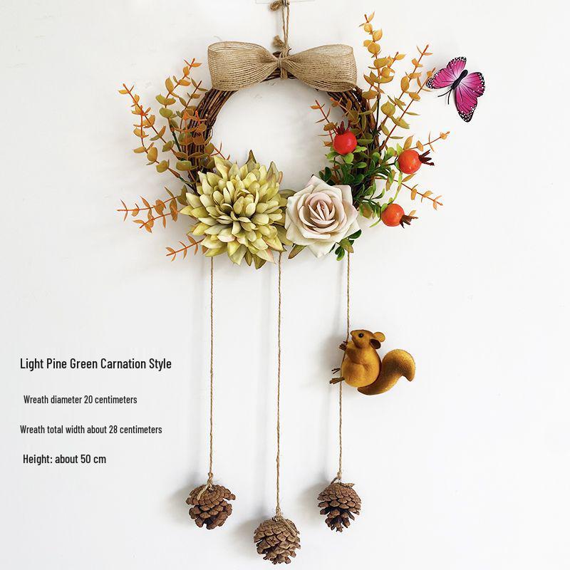 Artificial Flower Wreath for Wall, Door, and Indoor Decor - Creative Home Ornament for Living Room and Bedroom