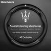 Luxury Genuine Leather Steering Wheel Cover for Ghibli, Levante, and President Models