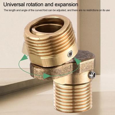 Adaptador de Grifo de Ducha con Ángulo de Pie Curvo Angulado Engrosado Herrajes para Baño